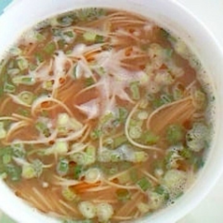 酸辣湯スープのレンジ素麺＋＋
